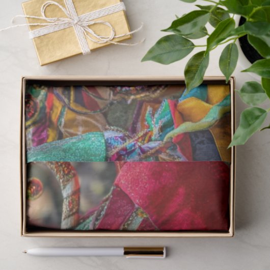 Decoupage Jester Clown Vibrant Circus Kostuum Tissuepapier (Geschenk)