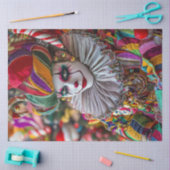Decoupage Jester Clown Vibrant Circus Kostuum Tissuepapier (Craft)