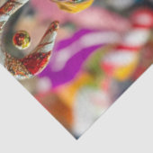 Decoupage Jester Clown Vibrant Circus Kostuum Tissuepapier (Detail)