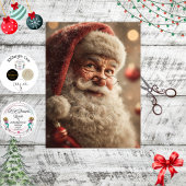 Decoupage Jolly Santa Close-up Festive Christmas  Tissuepapier