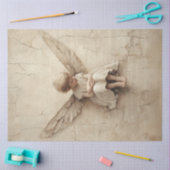 Decoupage Jonge Kind Engel Vleugels Sepia Tone Tissuepapier (Craft)