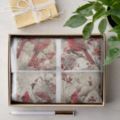 Decoupage Kardinaalpanelen 4x6" & 4 Ontwerpen Tissuepapier (Geschenk)