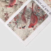 Decoupage Kardinaalpanelen 4x6" & 4 Ontwerpen Tissuepapier (Detail)