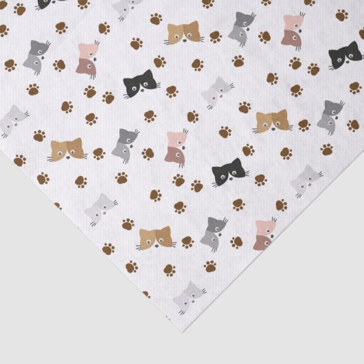 Decoupage Katten Verjaardagsfeest Dierendier Tissuepapier (Detail)