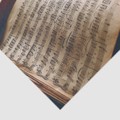 Decoupage - Kattengitaar en muziek - Tissue Paper Tissuepapier (Detail)