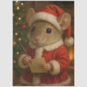 Decoupage Kerst Muis Santa Pak Tissuepapier (Voorkant)