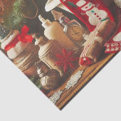 Decoupage kerst sneeuwman toiletpapier tissuepapier (Detail)