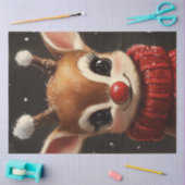Decoupage Kerstfeest Rudolph Rendier Tissuepapier (Craft)
