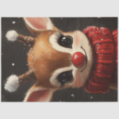 Decoupage Kerstfeest Rudolph Rendier Tissuepapier (Voorkant)