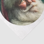 Decoupage Kerstman Cirkelzaag Ontwerpen 8.5"  Tissuepapier (Detail)