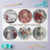 Decoupage Kerstman Cirkelzaag Ontwerpen 8.5" Tissuepapier (Craft)