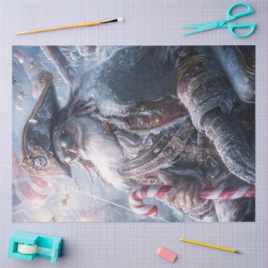 Decoupage Kerstman Piraat Kerstman Tissuepapier (Craft)