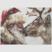 Decoupage Kerstman & Rudolph Kerstbond Tissuepapier (Voorkant)