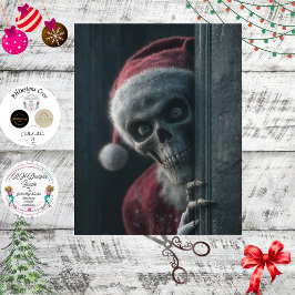 Decoupage Kerstman Skelet Eindlijst Kijk Kunst Tissuepapier