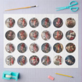 Decoupage Kerstman Truck Onderzetters Tissuepapier (Craft)