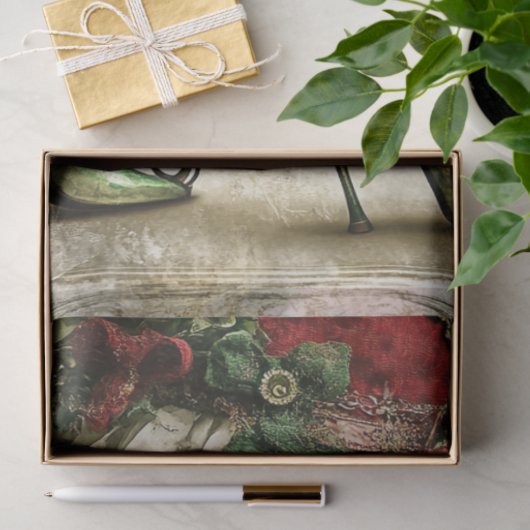 Decoupage Kerstmis Elf Legs White Stocking Tissuepapier (Geschenk)