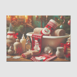 Découpage Kerstmis Sneeuwman Toiletpapier Tissuepapier