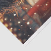 Decoupage kerstpaard tissuepapier (Detail)