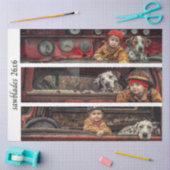 Decoupage Kid Firehouse Heroes Firetruck Dalmation Tissuepapier (Craft)