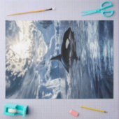 Decoupage Killer Whale Orka Icy Waters Tissuepapier (Craft)