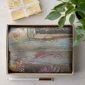 Decoupage Kippen neergestreken op vensterbank Tissuepapier (Geschenk)