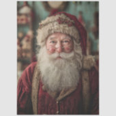 Decoupage Klassieke Foto Kerstman Tissuepapier (Voorkant)