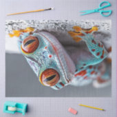 Decoupage Kleurrijke Gecko Hagedis Gezegde Hallo Tissuepapier (Craft)