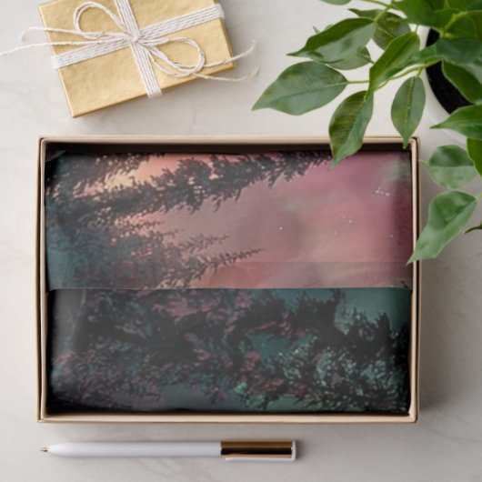 Decoupage Kleurrijke Heksen Dansen Noorderlicht Tissuepapier (Geschenk)