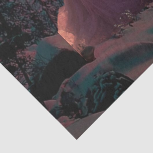 Decoupage Kleurrijke Heksen Dansen Noorderlicht Tissuepapier (Detail)