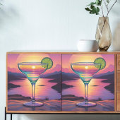Decoupage kleurrijke zonsondergang Margarita Tissuepapier