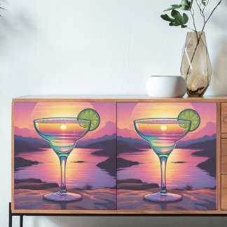 Decoupage kleurrijke zonsondergang Margarita Tissuepapier
