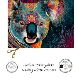 Decoupage Koala Aboriginal Kunst Tissuepapier