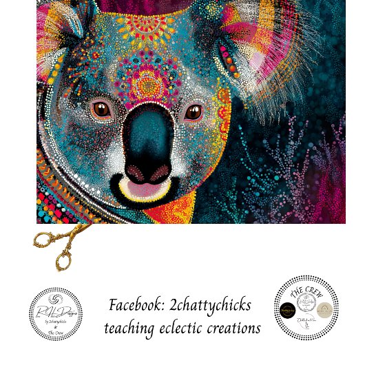 Decoupage Koala Aboriginal Kunst Tissuepapier
