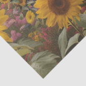 Decoupage Koe  Truck Zonnebloemen Tissuepapier (Detail)