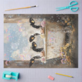 Decoupage Koeien Bubble Bath Antiek Bad Tub Tissuepapier (Craft)