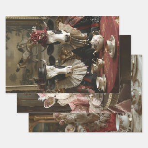 Decoupage Koeien  Whimsical Boerderij Koeien Inpakpapier Vel