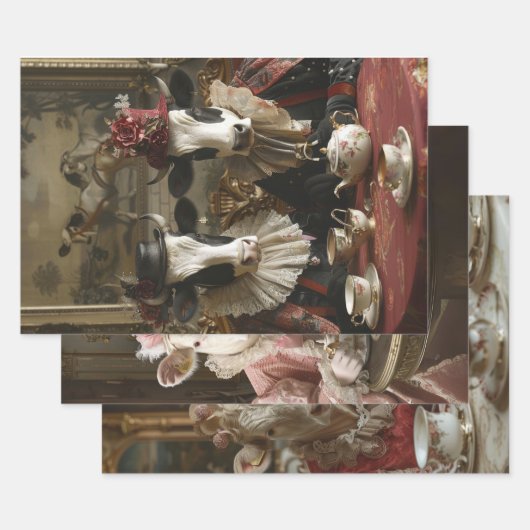 Decoupage Koeien  Whimsical Boerderij Koeien Inpakpapier Vel (Set)