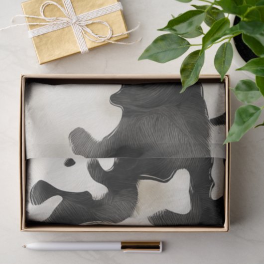 Decoupage Koeienhuid Zwart Wit Bruin Patroon Tissuepapier (Geschenk)