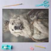 Decoupage Koninklijke Grote Pyreneeën, Gunner gena Tissuepapier (Craft)