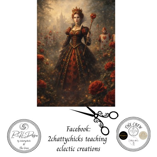 Decoupage Koninklijke Harten Betoverde Tuin Tissuepapier
