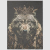 Decoupage Koninklijke Wolf Portret Tissuepapier (Voorkant)