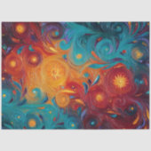 Decoupage Kosmische Draaikolk Zonneuitbarsting Lev Tissuepapier (Voorkant)