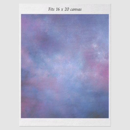 Decoupage Kosmische Nevel Achtergrond Zeemeermin 1 Tissuepapier (Voorkant)