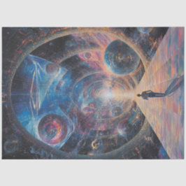 Decoupage Kosmische Wereld van Galaxies Planeten S Tissuepapier