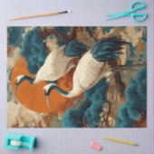 Decoupage Kranen Aziatische Pijnboom met Rijzende Tissuepapier (Craft)