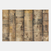 Decoupage  Krantenpapier oude lettertypen vervaagd Inpakpapier Vel (Voorkant 2)