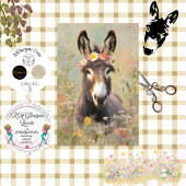 Decoupage Kroon met Genade Ezel Bloemveld Tissuepapier
