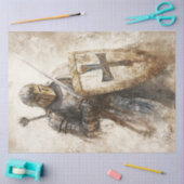 Decoupage Kruistocht Eaters Christelijk Ridder Tissuepapier (Craft)