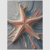 Decoupage Kust Zeester Abstracte Oceaanbries  Tissuepapier (Voorkant)
