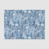 Decoupage kuststrand blauwe oceaan tissuepapier (Voorkant)